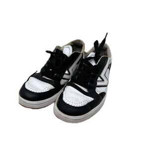 VANS Low Top Black White Leather Skate Sneakers Mens 9.5